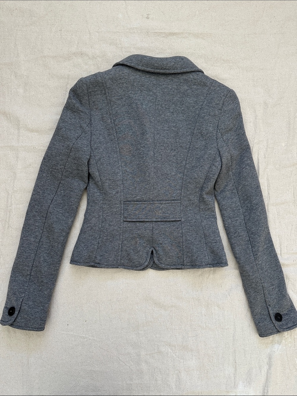H&M Divided Grey Knit Blazer with Fun Safety Pin Lining – Size 2 - Picture 8 of 9